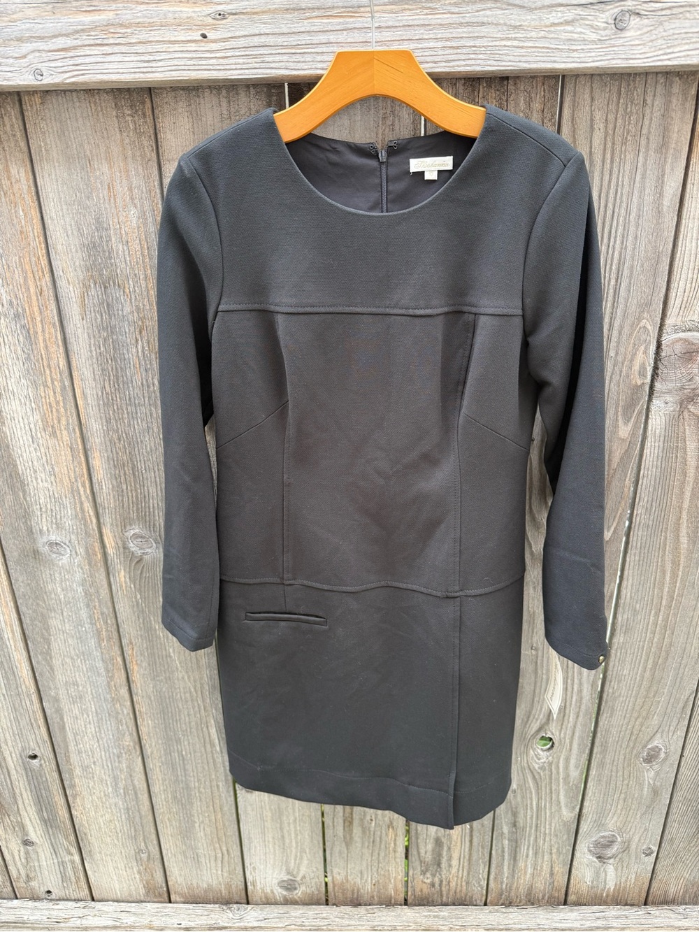 Shoshanna Black Long-Sleeve Shift Dress
